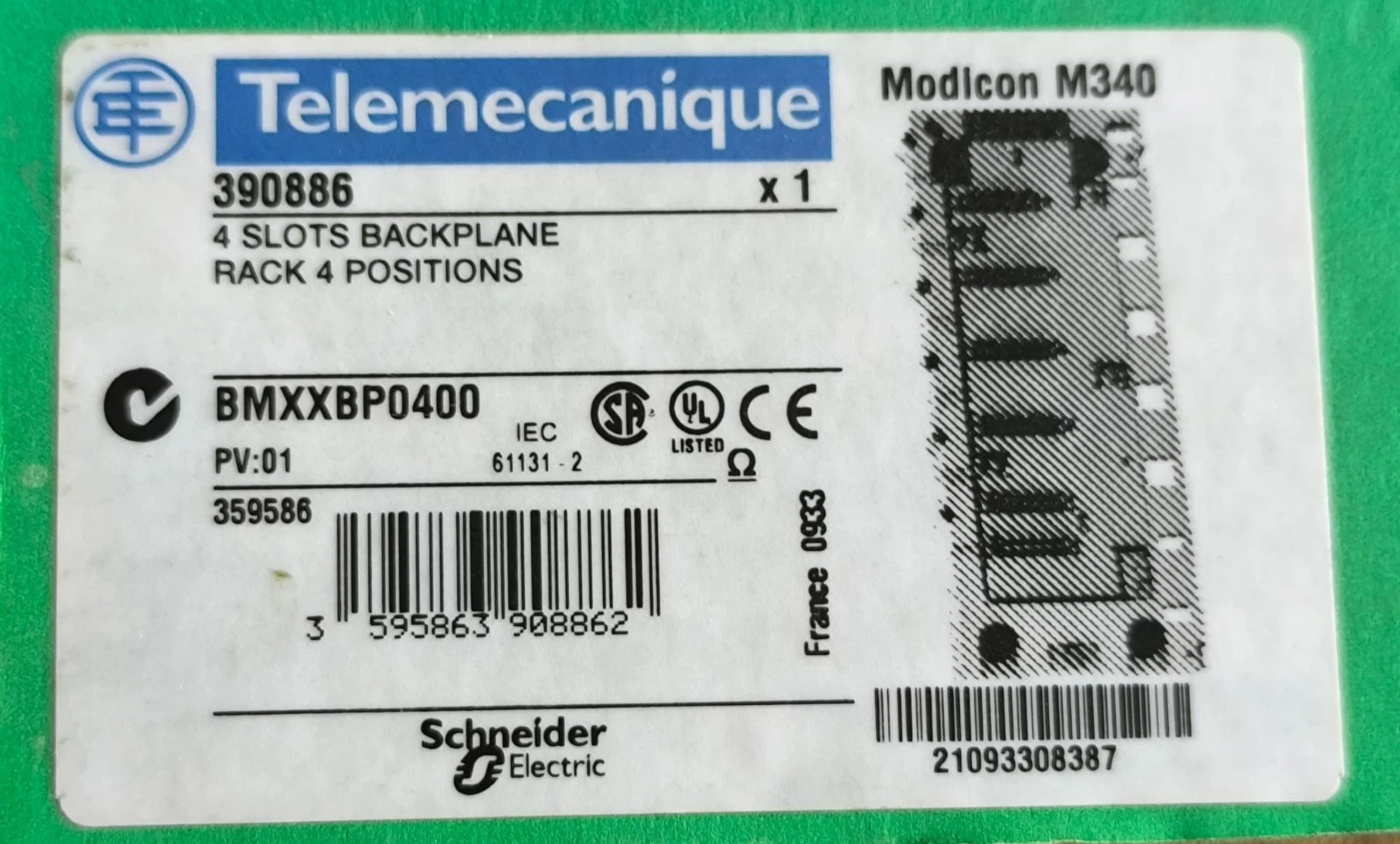 BASTIDOR SCHNEIDER BMXXBP0400 SLOTS DE 4 RANURAS - Imagen 5