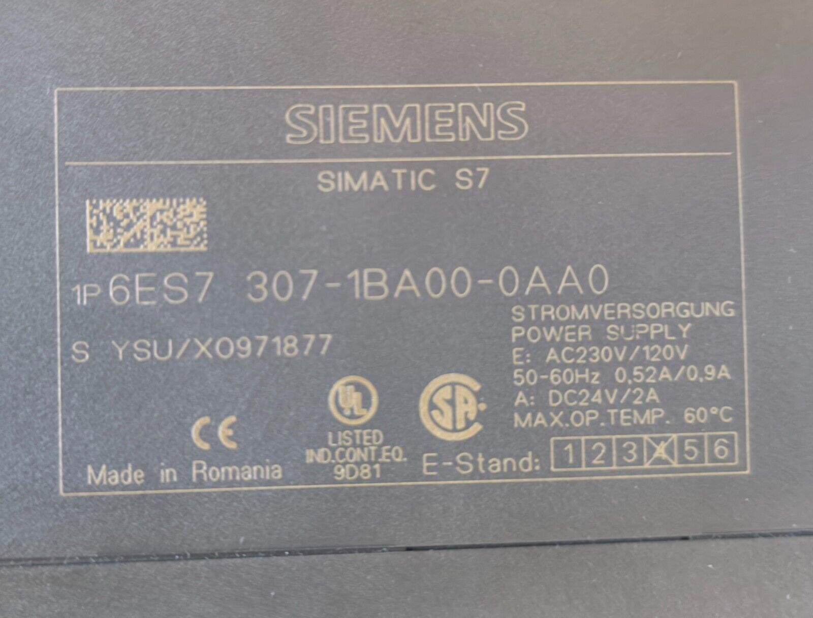 FUENTE DE ALIMENTACION SIEMENS 6ES7 307-1BA00-0AA0 PS 307 2 A 6ES7 307-1BA00-0AA0 - Imagen 6