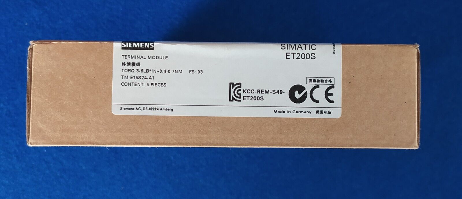 SIEMENS SIMATIC ET 200S 5 TERMINAL MODULE 6ES7 193-4CA20-0AA0 - Imagen 4
