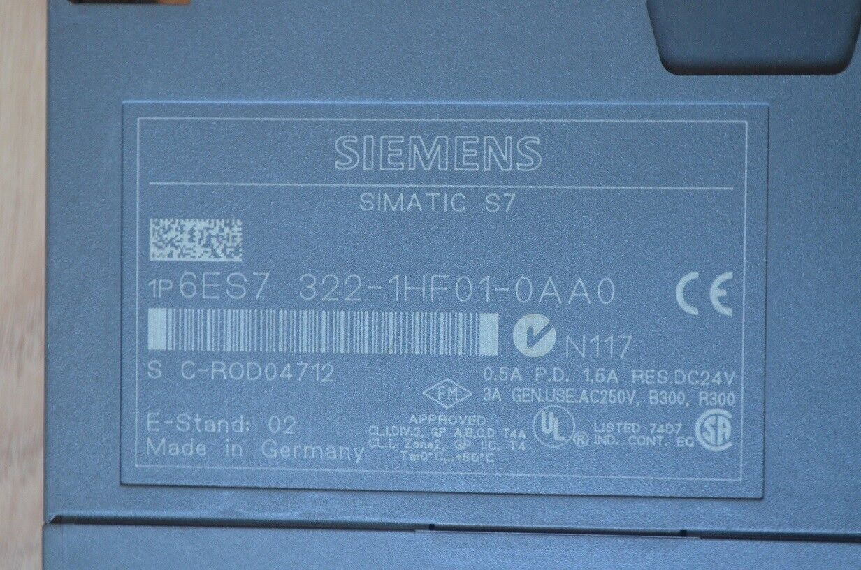 SIEMENS SIMATIC S7-300 SM322 8 SALIDAS DIGITALES RELE 6ES7 322-1HF01-0AA0 - Imagen 5