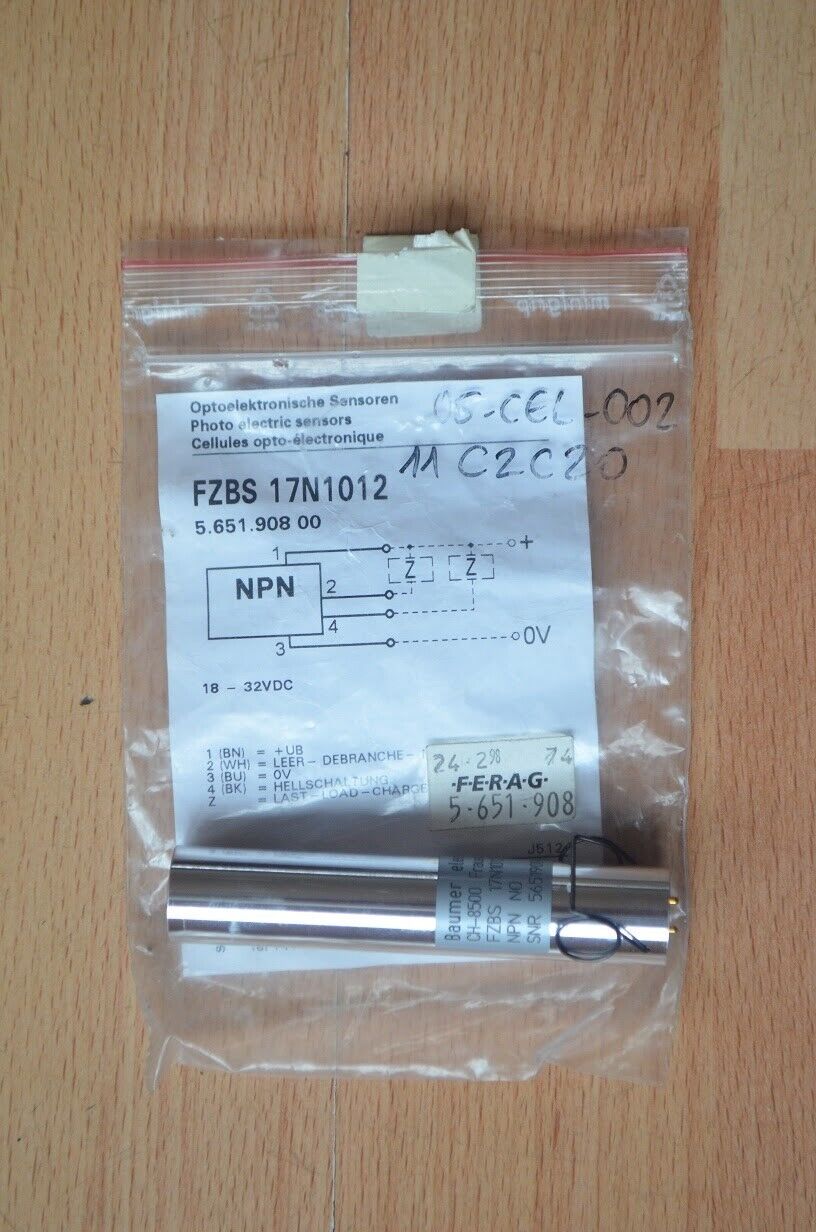 FOTOCELULA BAUMER FZBS 17N1012 NPN 5.651.908.00