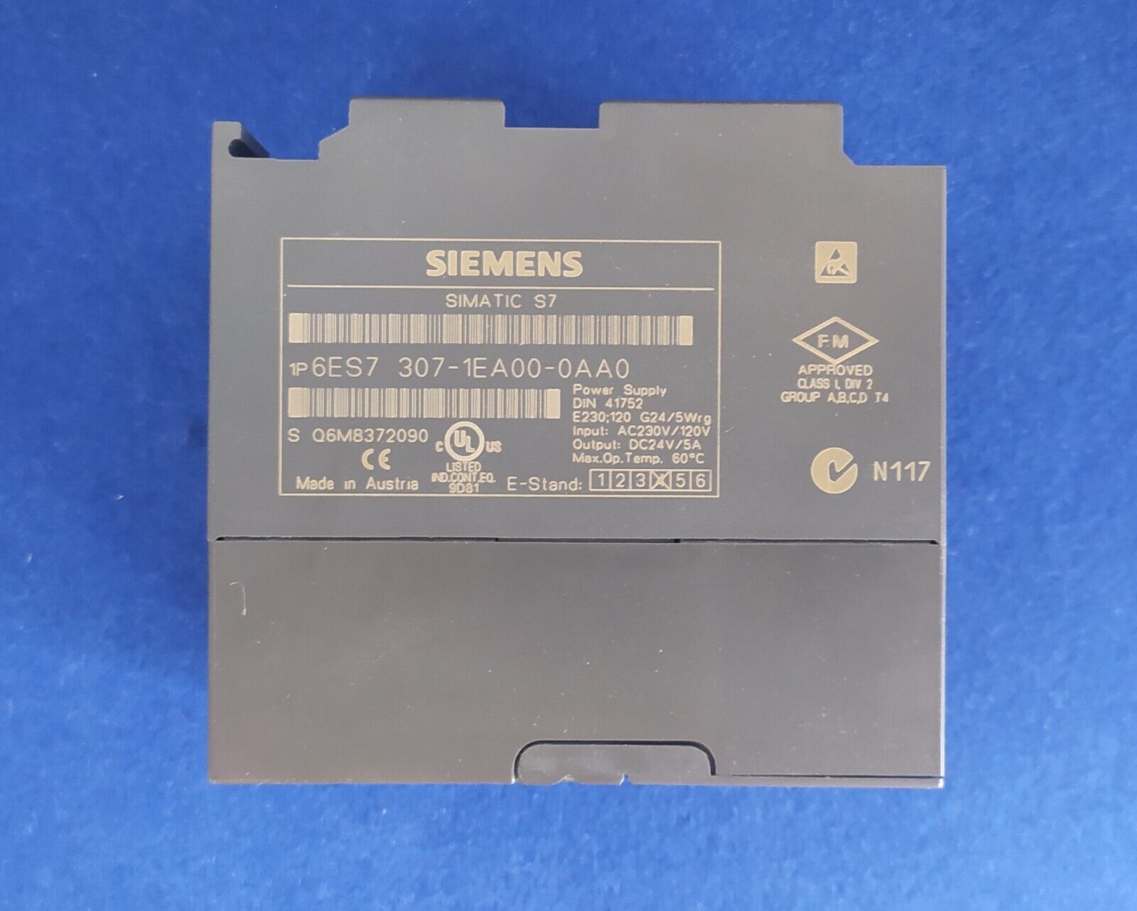 FUENTE DE ALIMENTACIÓN. SIEMENS S7 300 PS 307 5 A 6ES7 307-1EA00-0AA0 - Imagen 3