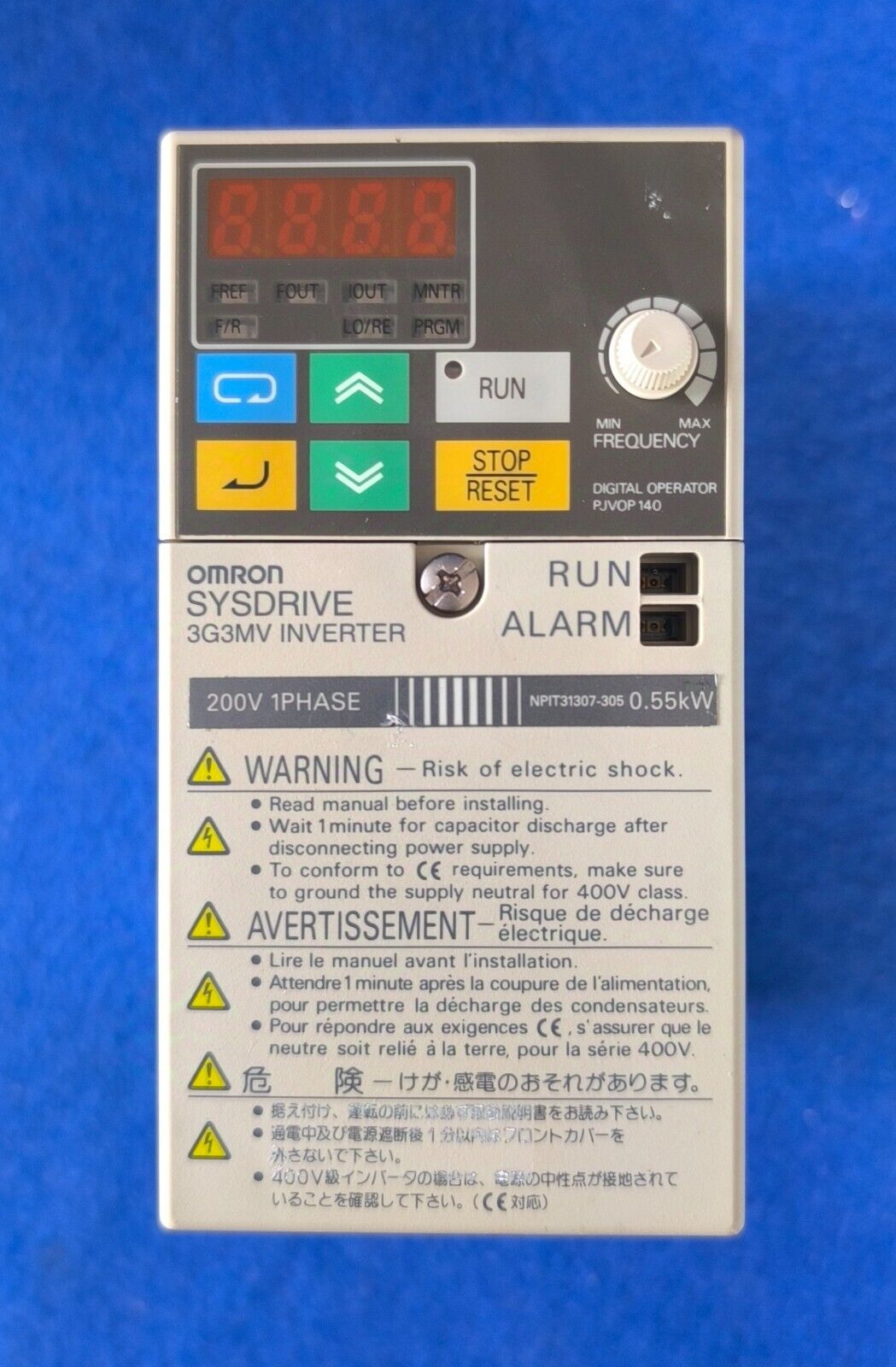 OMRON INVERTER 3G3MV-AB004 0,55kW + RASMI 3G3MV PFI 1010-E - Imagen 3