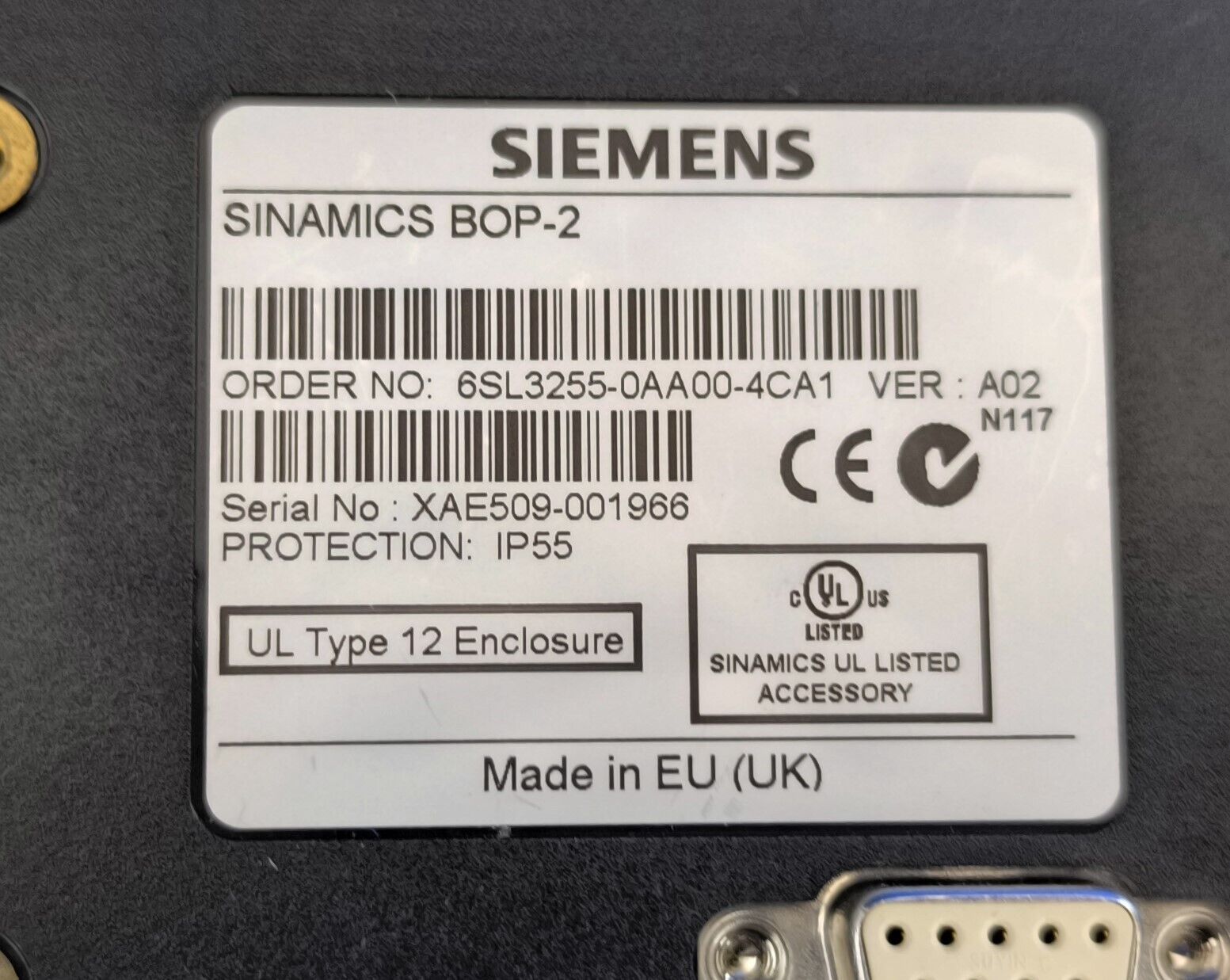 SIEMENS SINAMICS BOP-2 PANEL DE CONTROL 6SL3255-0AA00-4CA01 255-0AA00 - Imagen 4