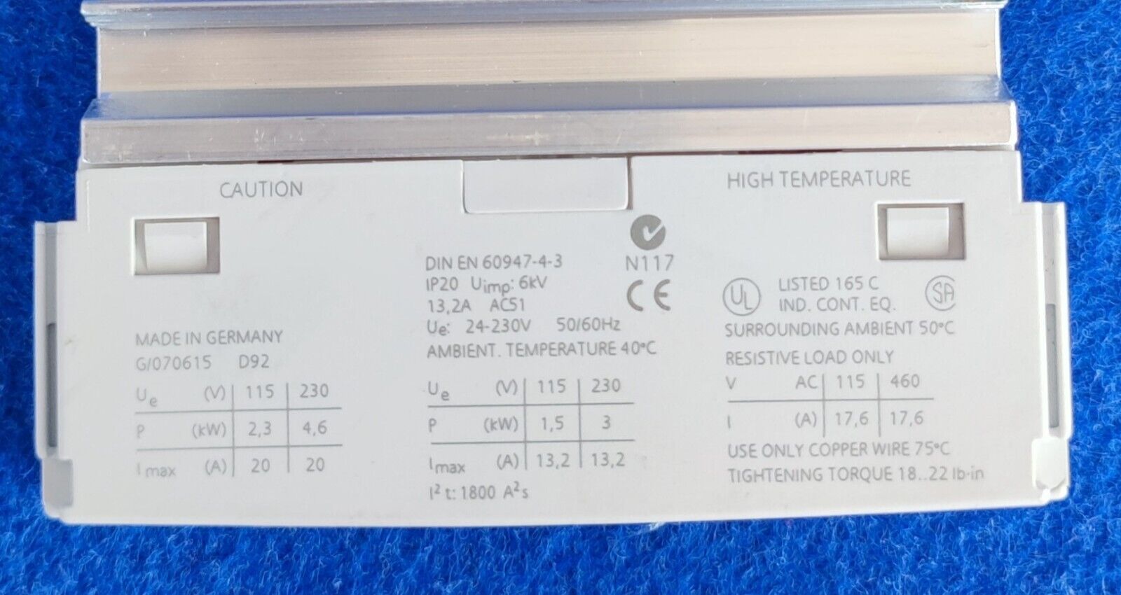 CONTACTOR ESTATICO MONOFASICO SIEMENS 3RF2320-1AA02 - Imagen 4