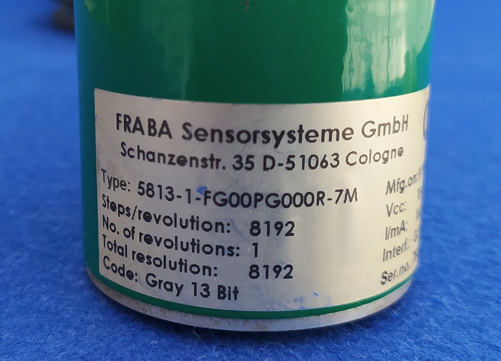 FRABA sensorsystems 5813-1-FG00PG000R-7M ENCODER ROTATORIO + CABLE 4,5 M - Imagen 4
