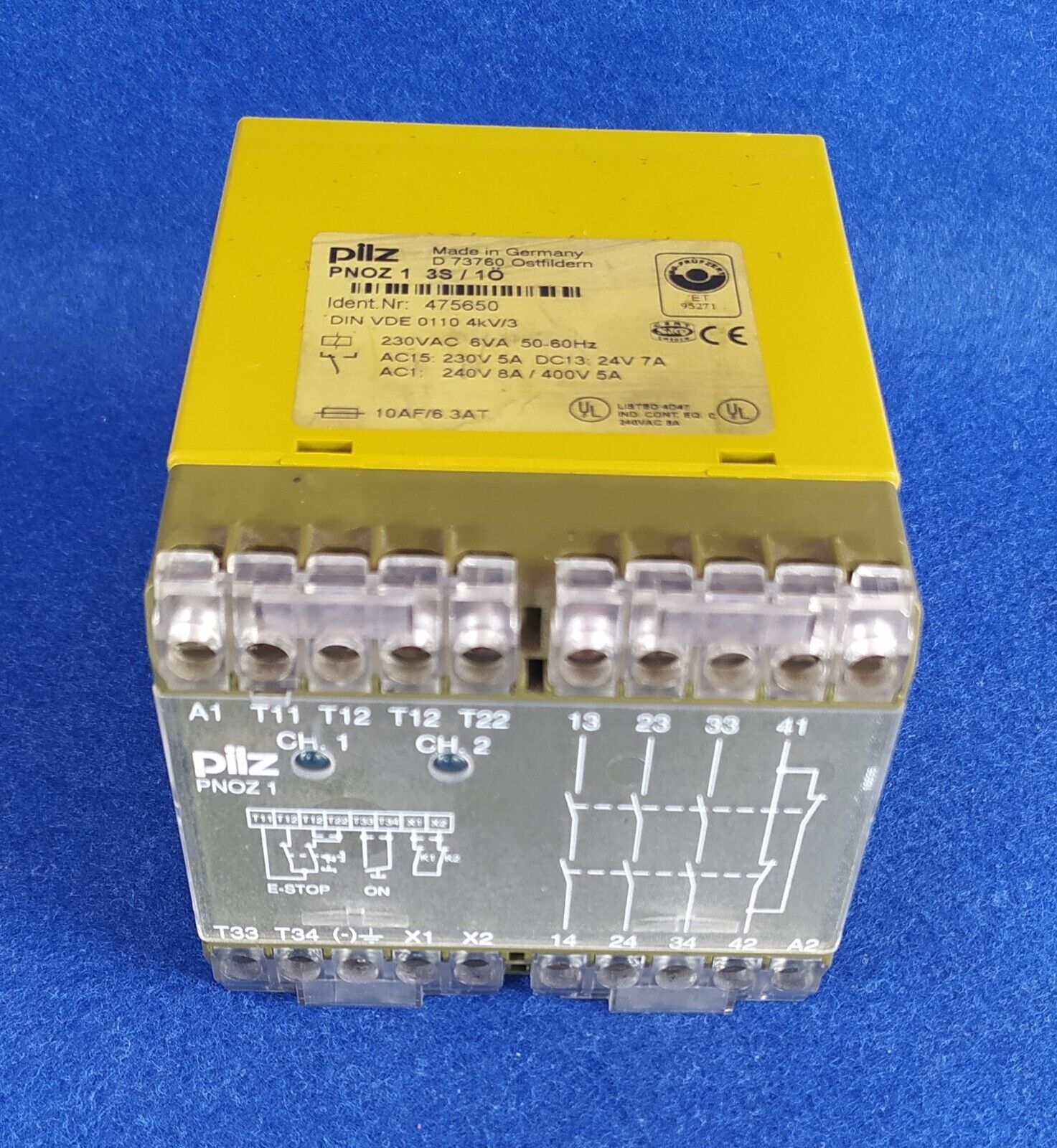 PILZ PNOZ 1 3S/1O RELE SEGURIDAD PILZ PNOZ 1 3S 1O. 24 VDC 475650 - Imagen 4