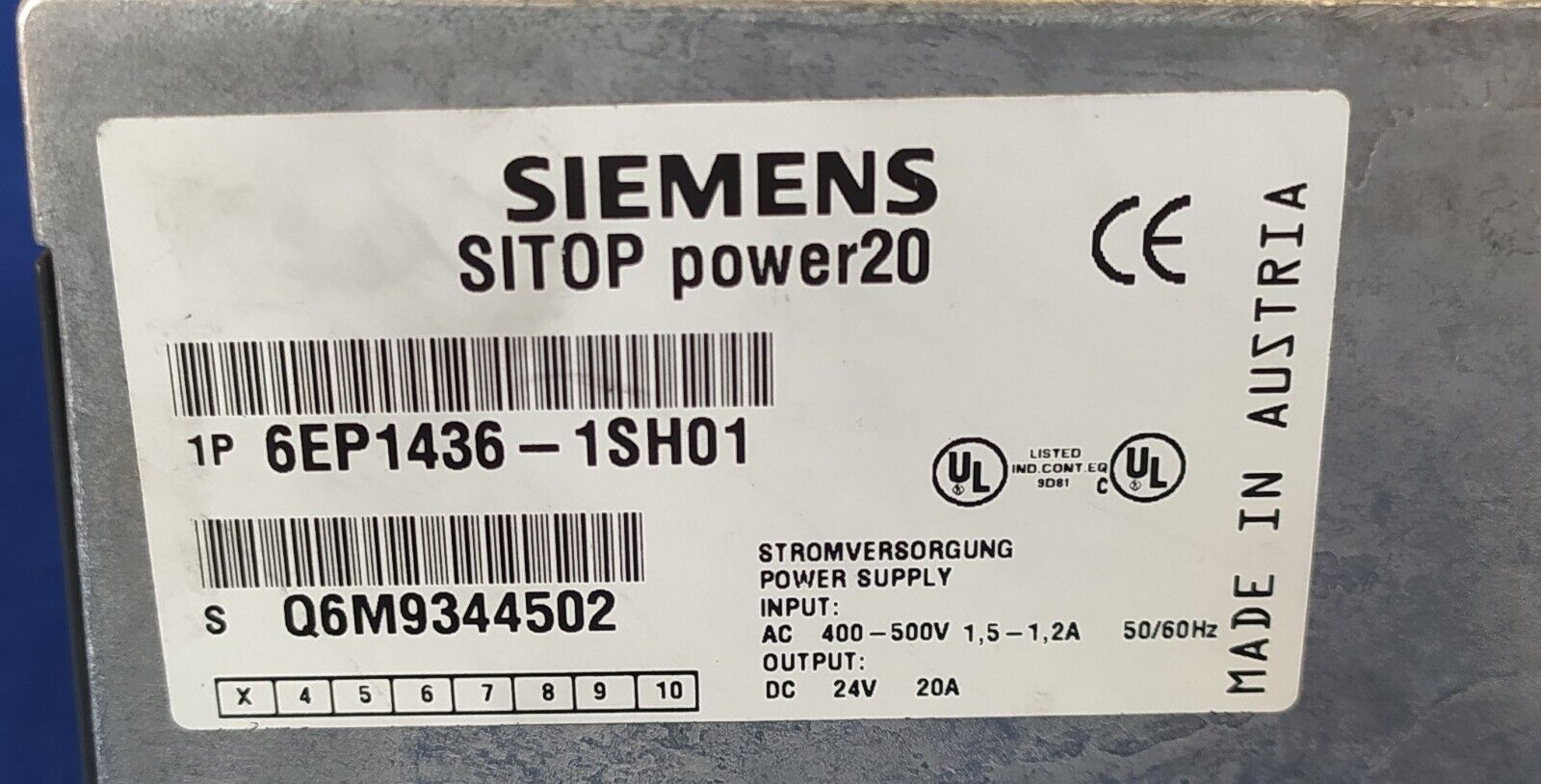 SIEMENS SITOP POWER 20 6EP1436-1SH01 6EP1 436-1SH01 - Imagen 7