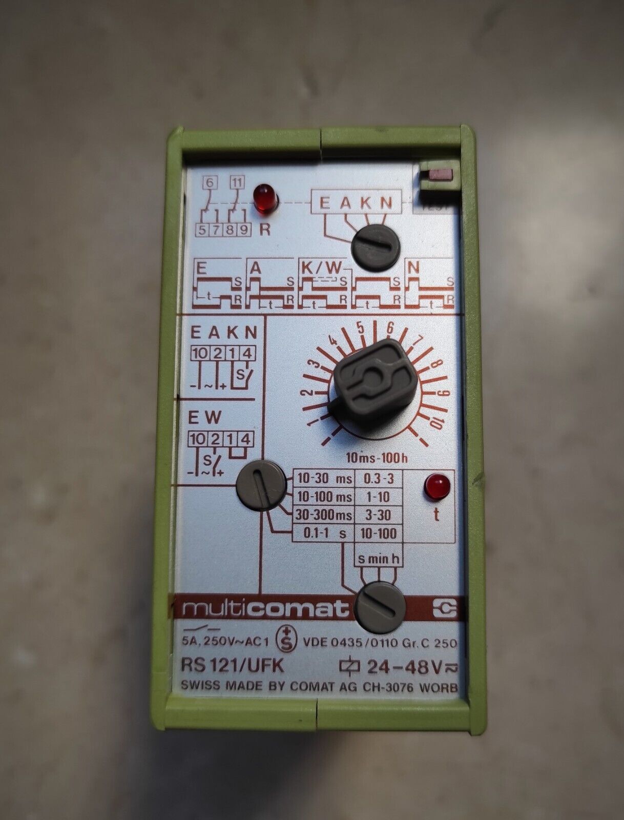RELE TEMPORIZADOR 10 ms ... 100 h. MULTICOMAT RS 121/UFK
