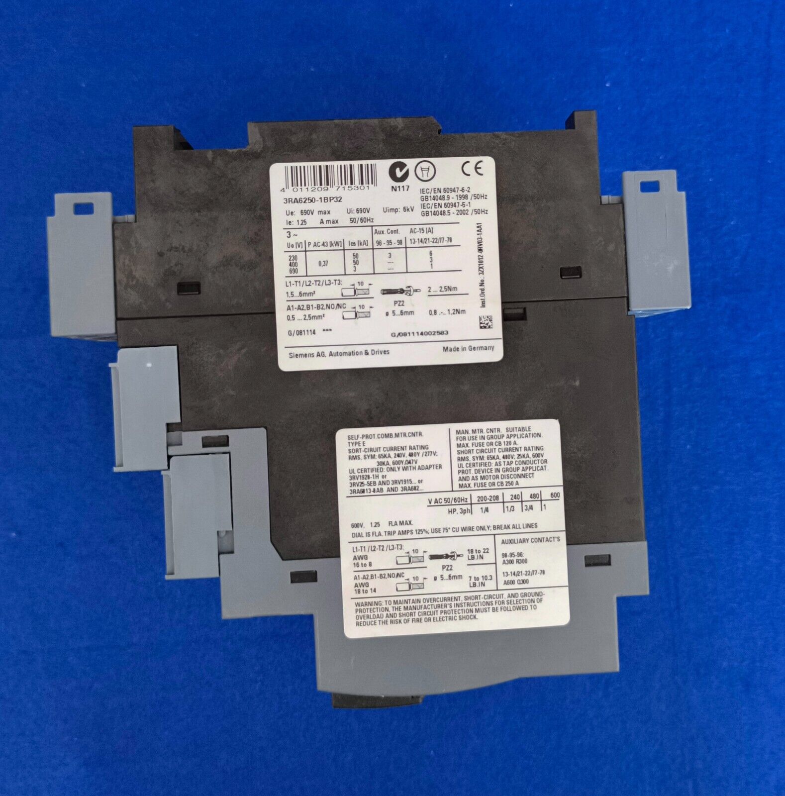 SIEMENS SIRIUS ARRANCADOR SUAVE / SOFTSTARTER 3RA6250-1BP32 NUEVO!! - Imagen 6