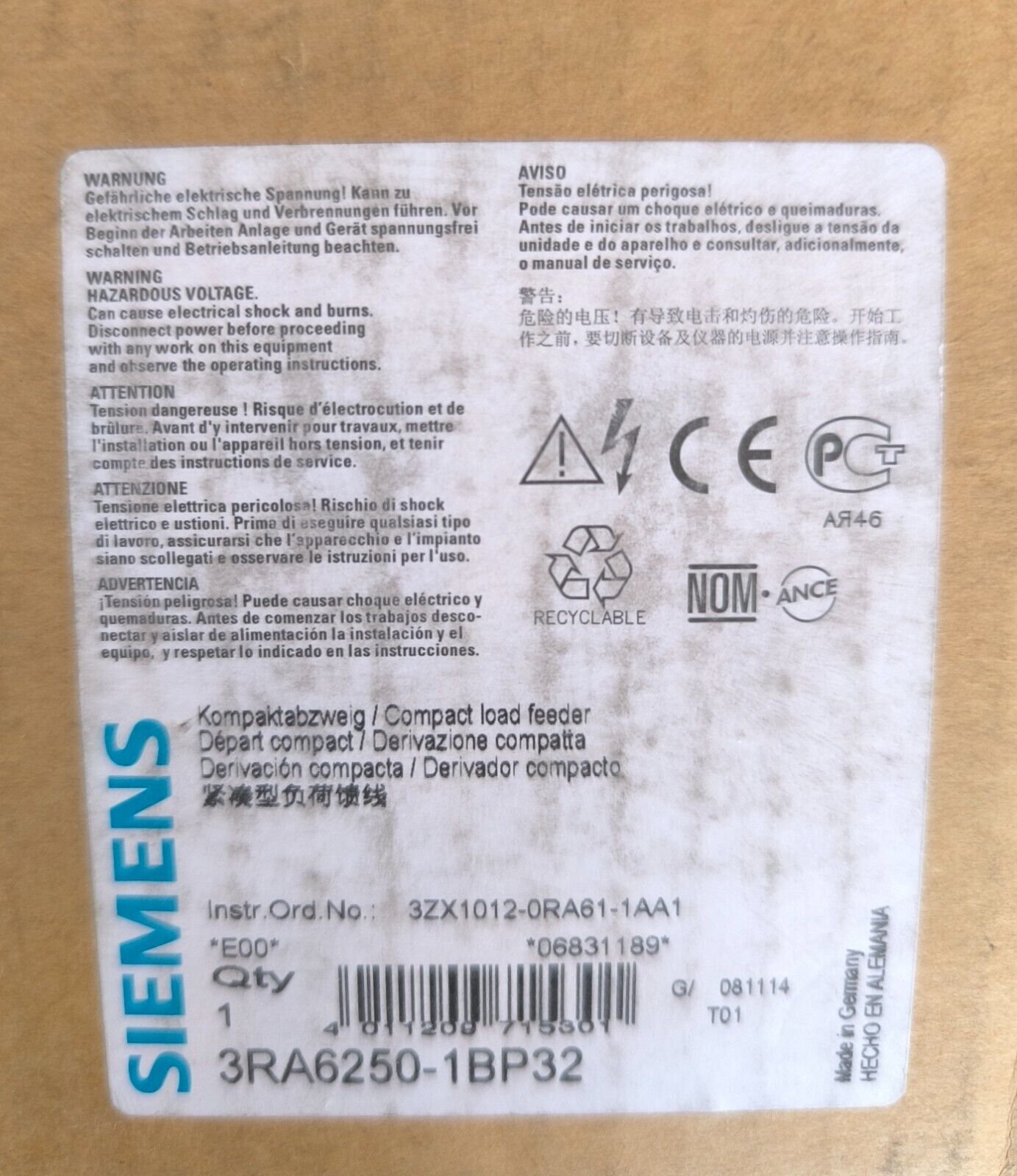 SIEMENS SIRIUS ARRANCADOR SUAVE / SOFTSTARTER 3RA6250-1BP32 NUEVO!! - Imagen 10