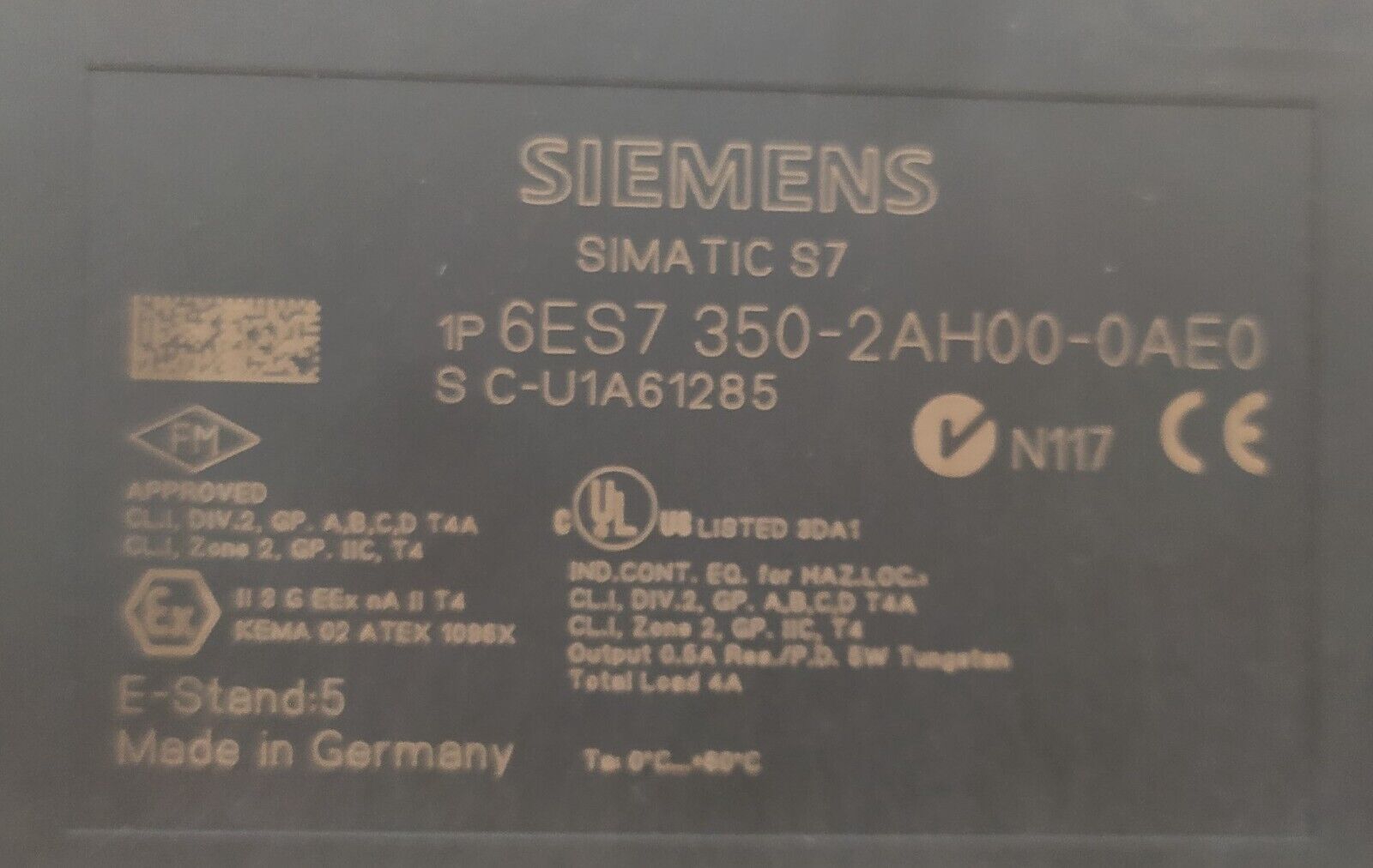 SIEMENS 6ES7 350-2AH00-0AE0 SIMATIC S7-300 COUNTER MODULE FM 350-2 - Imagen 4