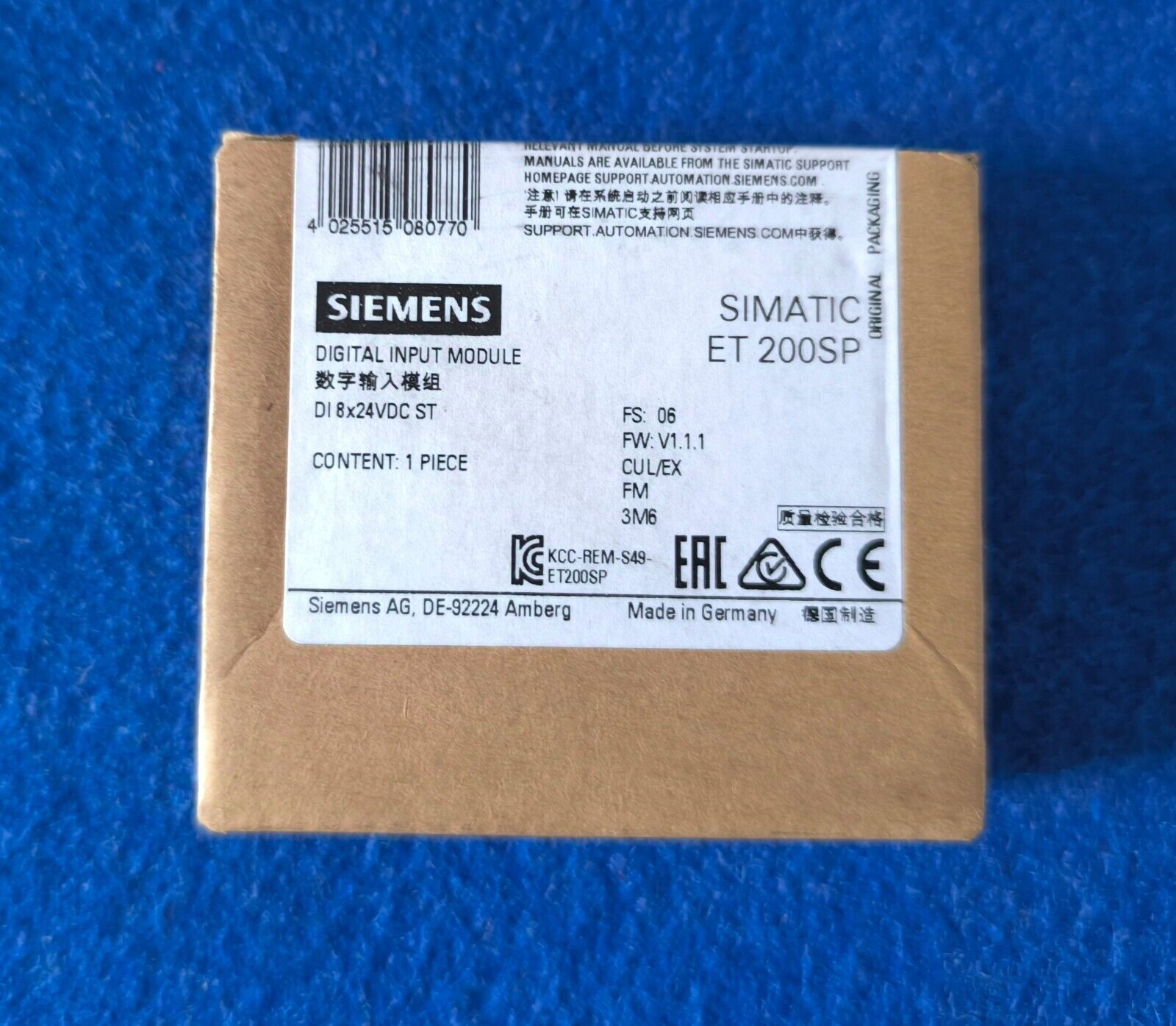 SIEMENS SIMATIC ET 200 6ES7 131-6BF00-0BA0 MODULO ENTRADA DIGITAL - Imagen 4