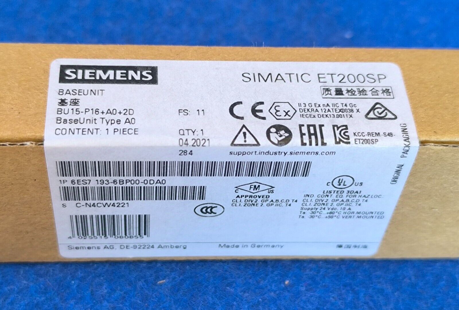 SIEMENS SIMATIC ET 200SP TERMINAL MODULE 6ES7 193-6BP00-0DA0 ¡¡ NUEVO !! - Imagen 4