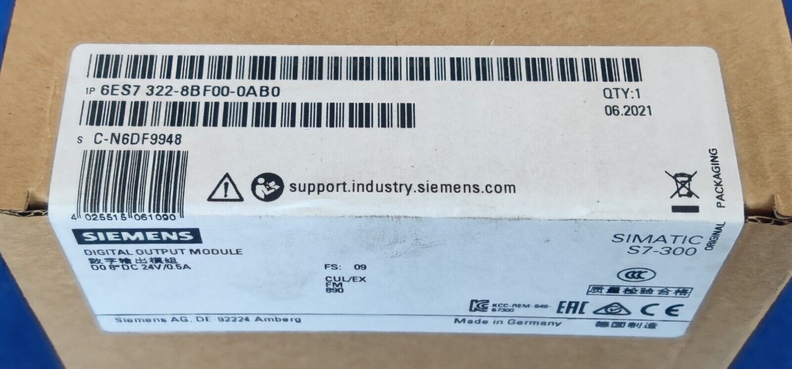 SIEMENS SIMATIC S7-300 SM322 8 SALIDAS DIGITALES 6ES7 322-8BF00-0AB0 - Imagen 7