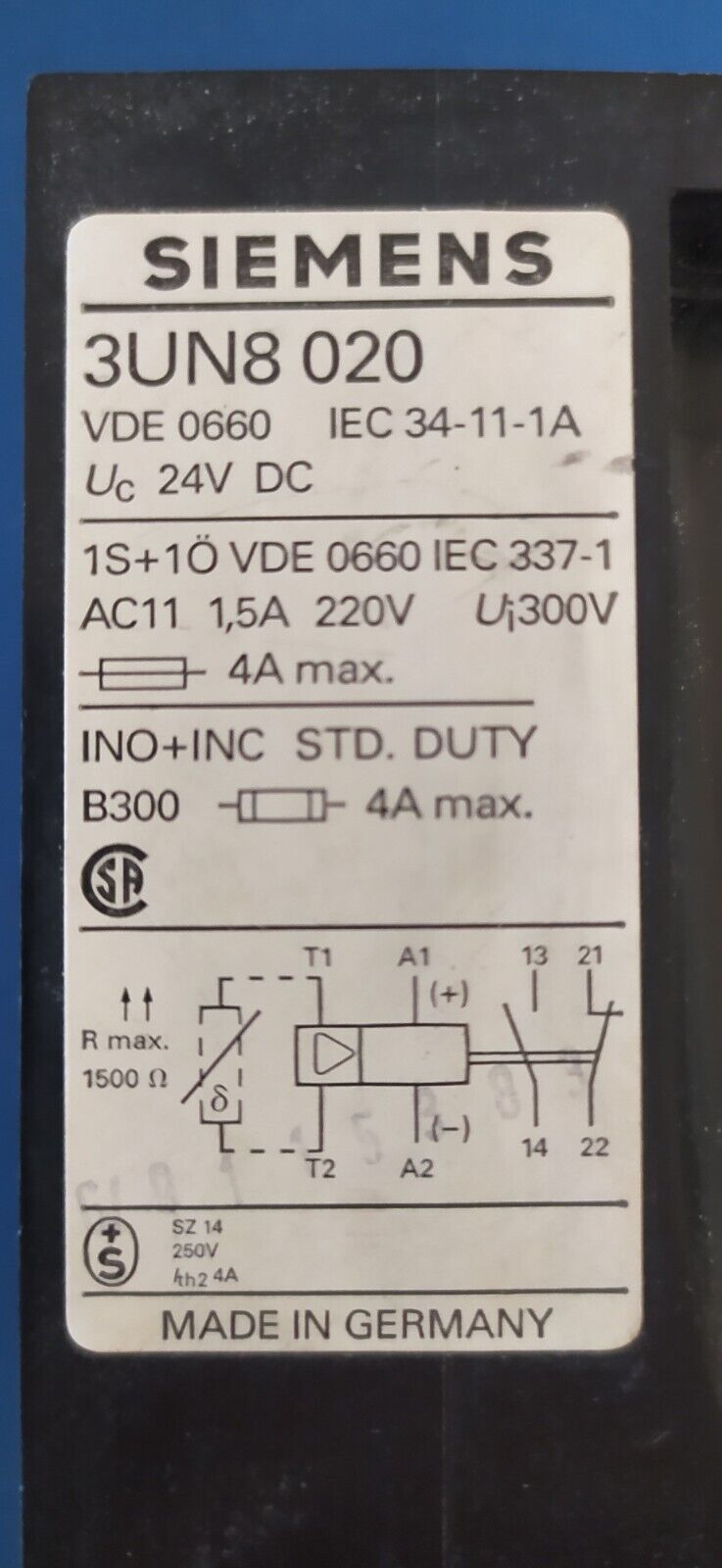 TERMISTOR SIEMENS 3UN8 3UN8-020 - Imagen 5