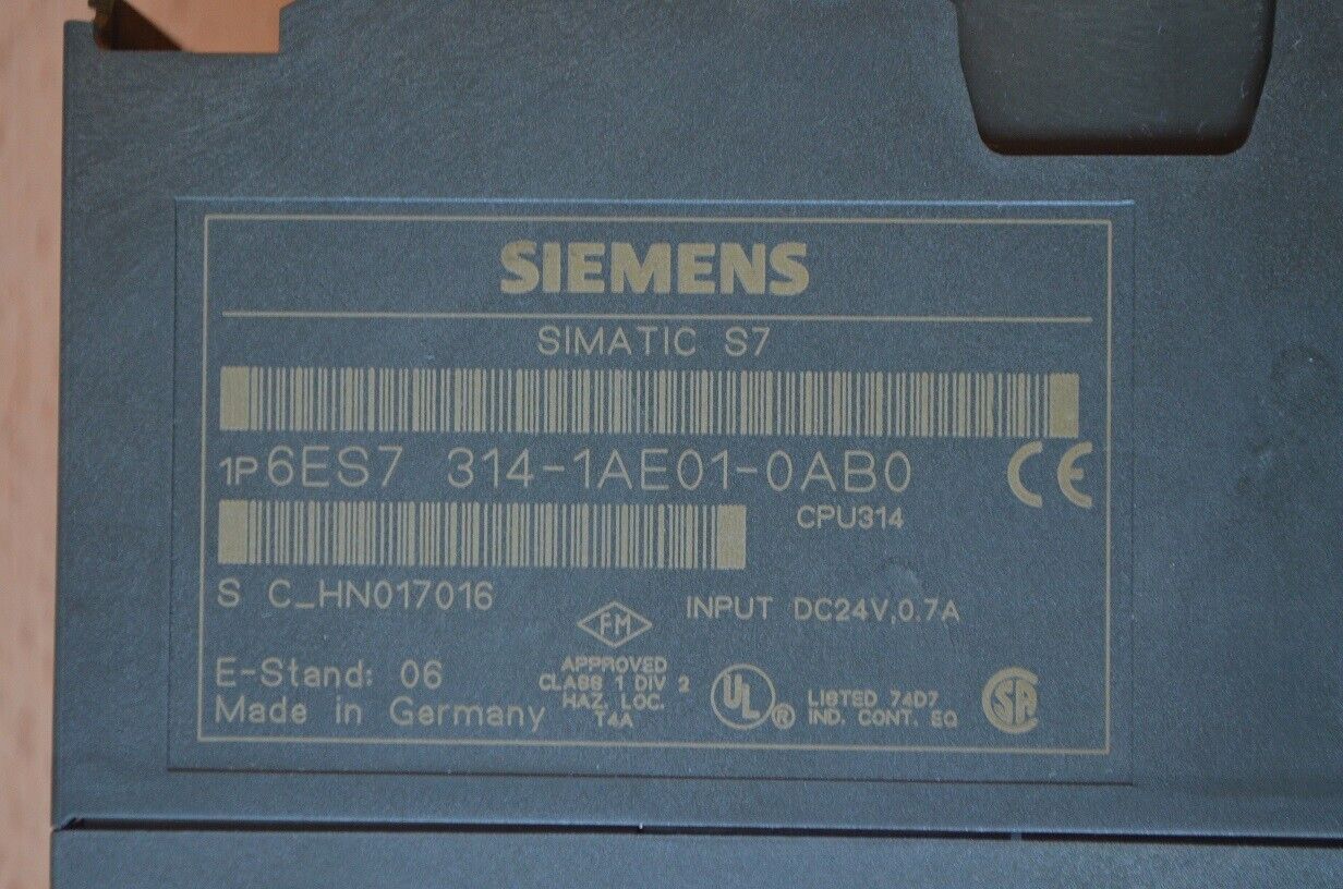 SIEMENS SIMATIC S7-300 CPU 314 6ES7 314-1AE01-0AB0 - Imagen 5