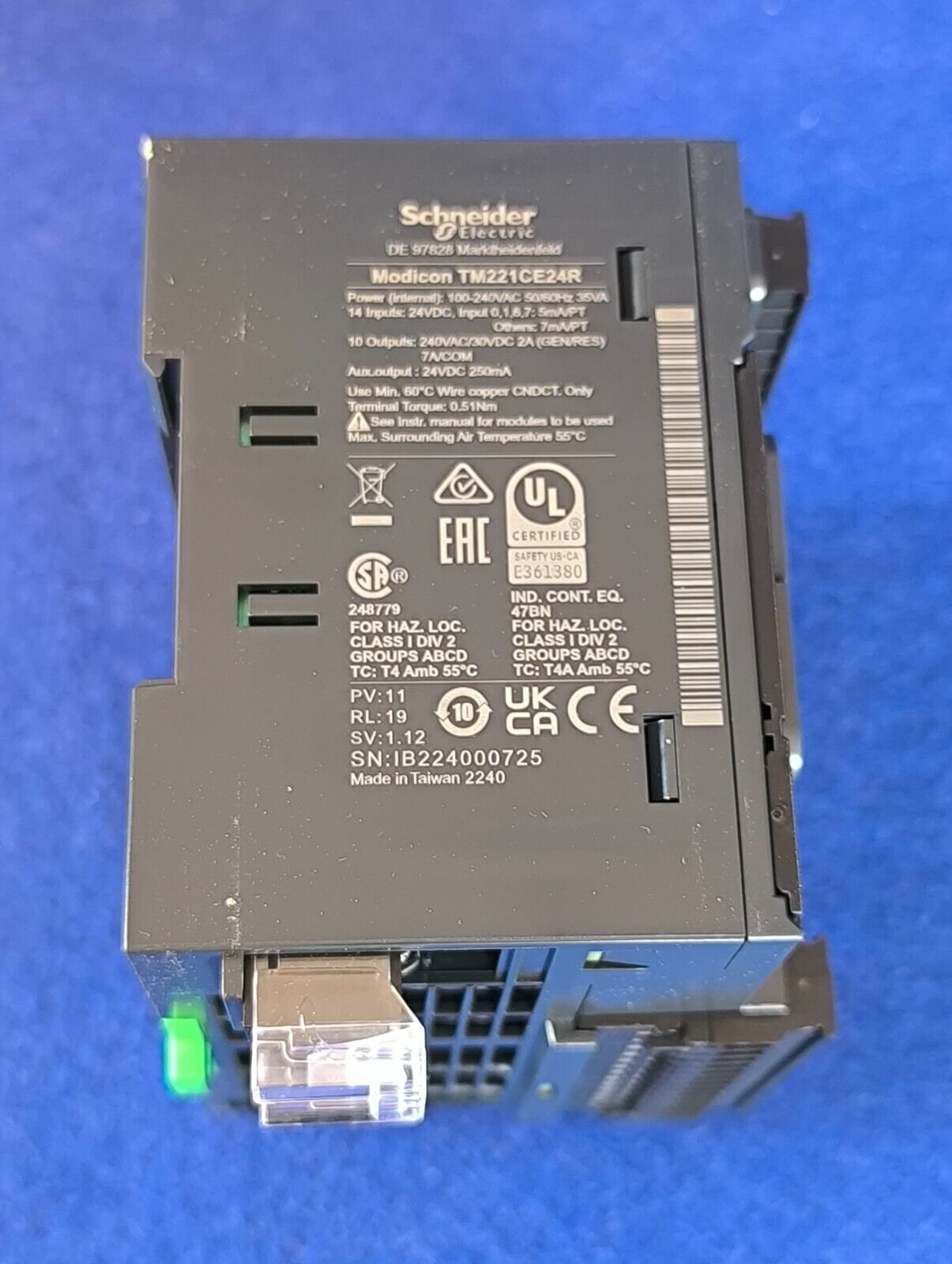 SCHNEIDER TM221CE24R Controlador con Ethernet 24 ES RELAY *NUEVO* - Imagen 9