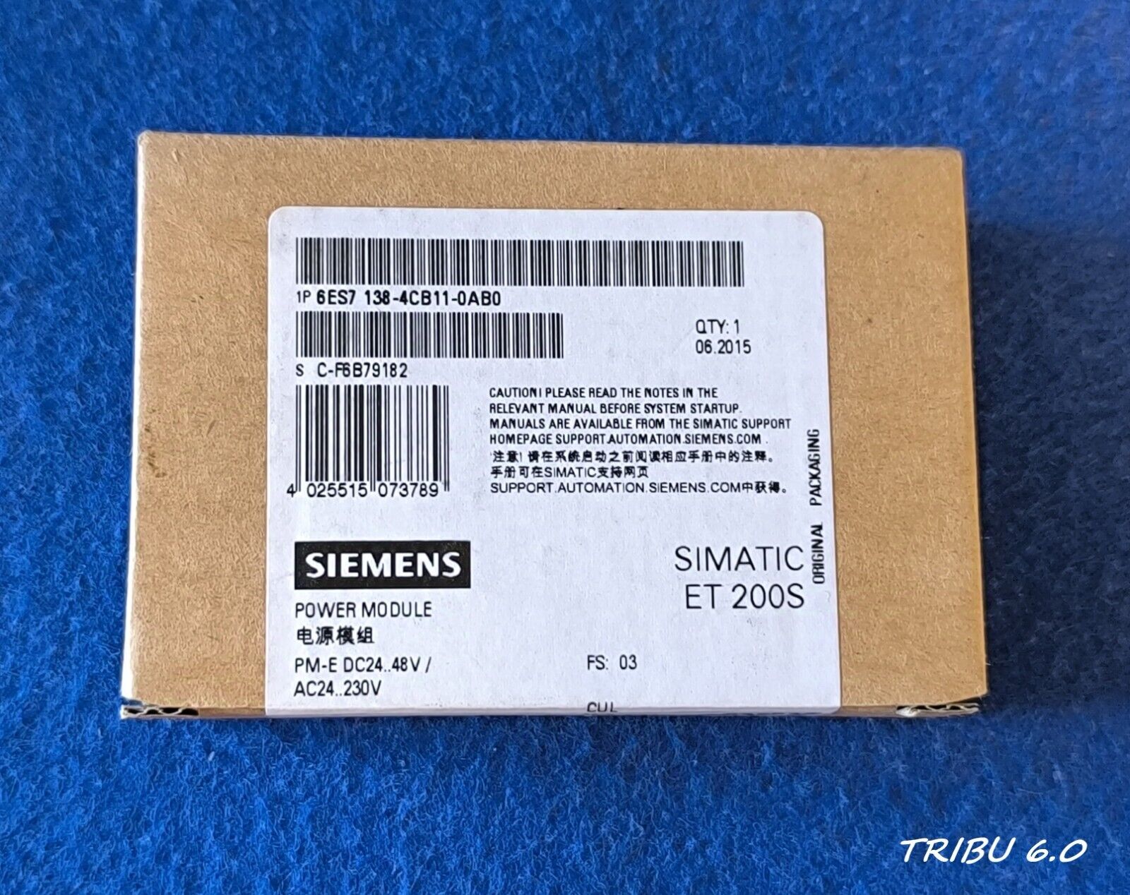 SIEMENS SIMATIC ET 200S POWER MODULE 6ES7 138-4CB11-0AB0. ¡¡ SIN ABRIR !!