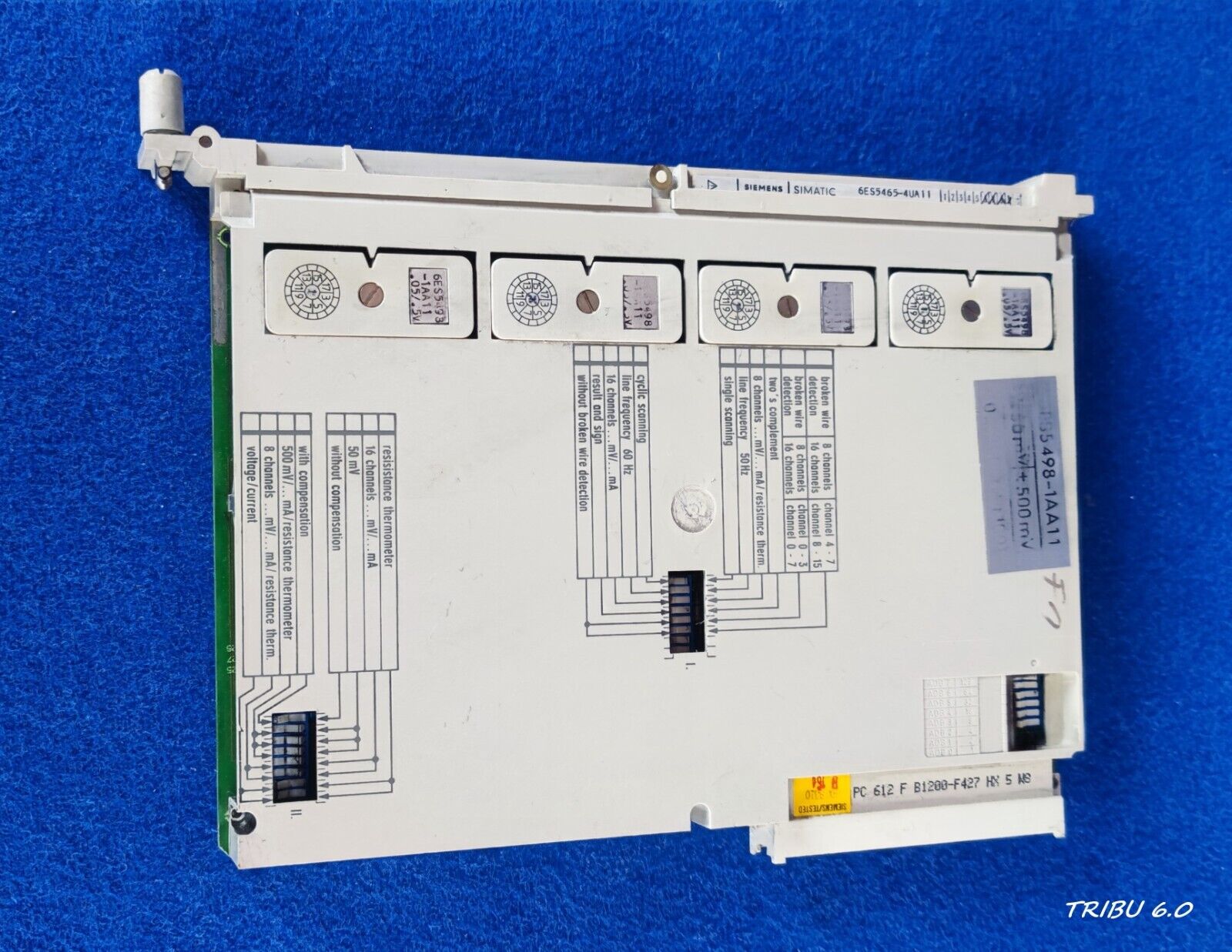 SIEMENS SIMATIC S5 6ES5 465-4UA11 + 4 x 6ES5498-1AA11 16 ANALOG INPUT