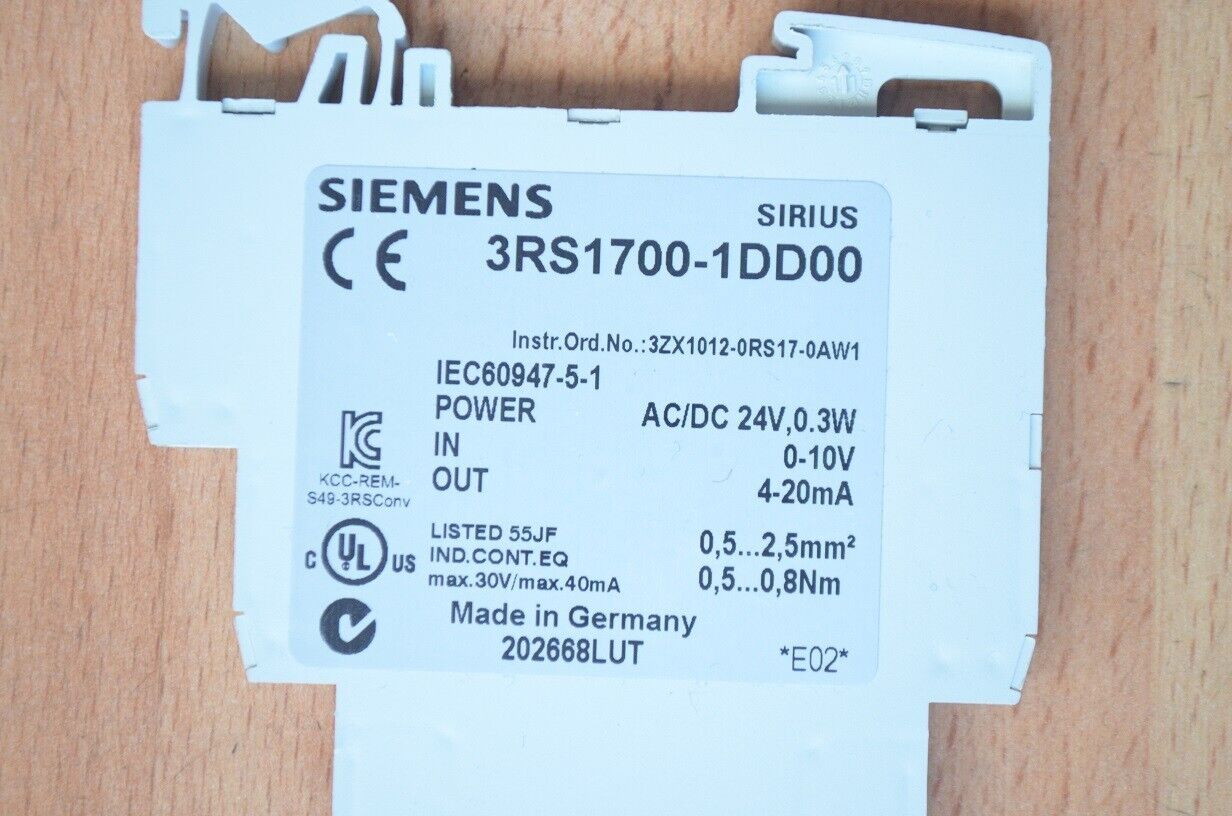 SIEMENS SIRIUS ACONDICIONADOR SEÑAL 3RS1700-1DD00 - Imagen 4