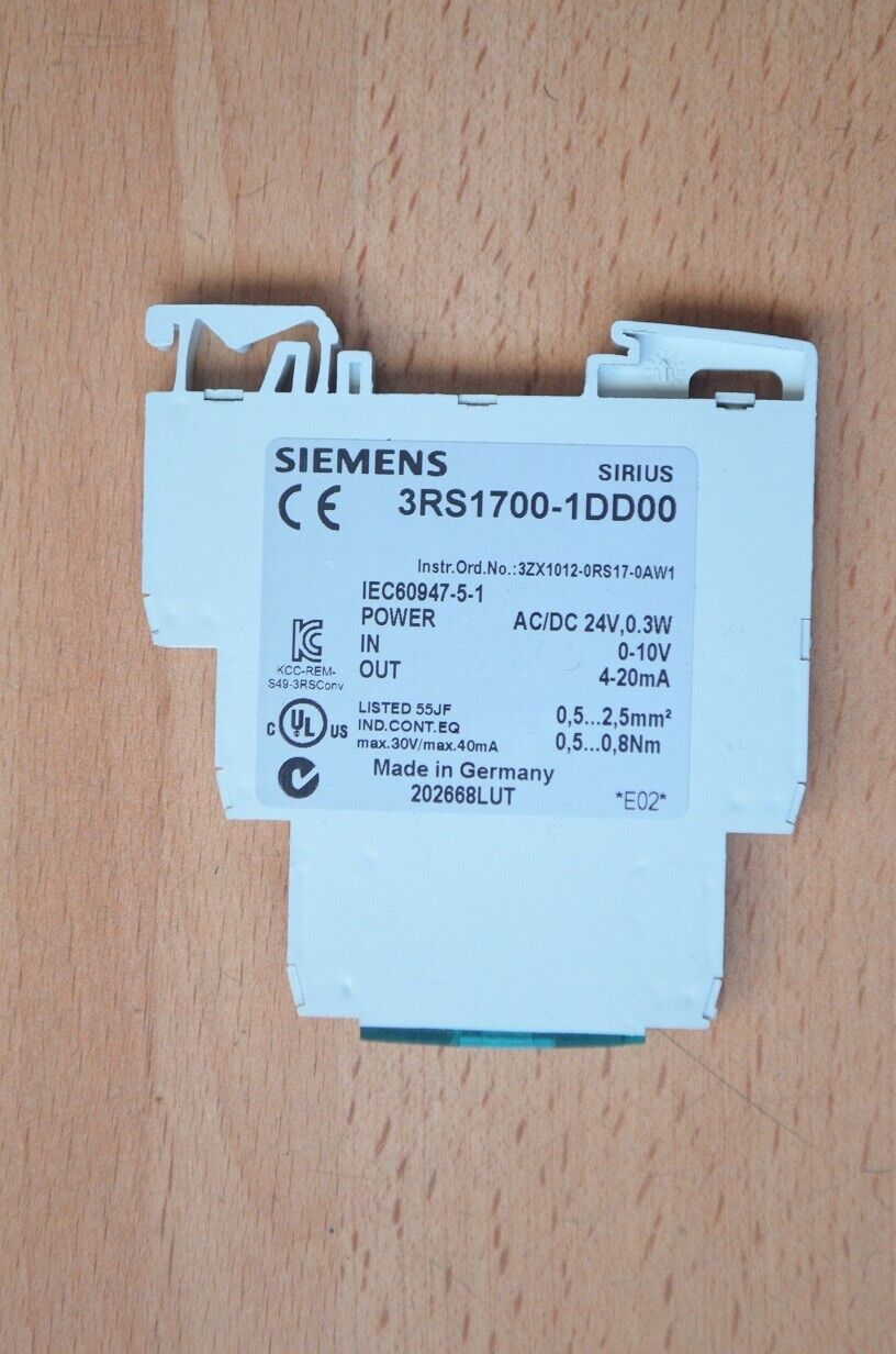 SIEMENS SIRIUS ACONDICIONADOR SEÑAL 3RS1700-1DD00